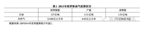 2013年俄罗斯油气资源状况